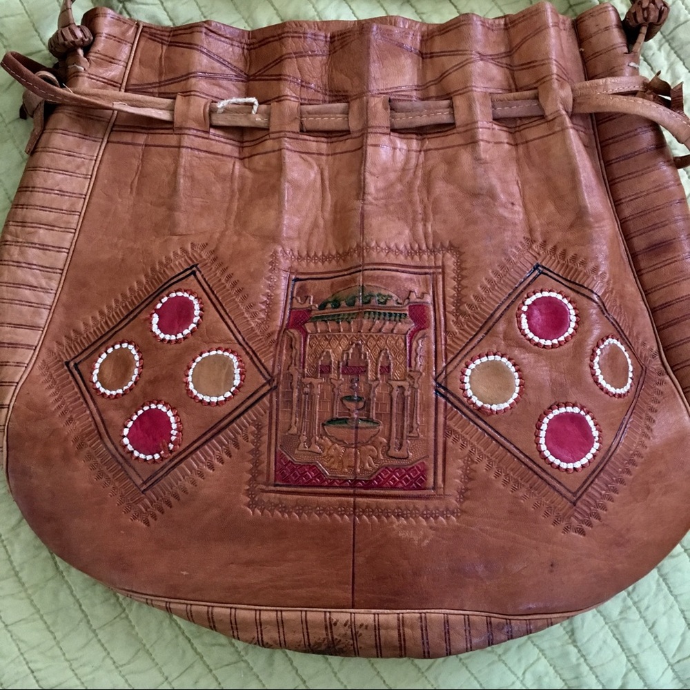 Tooled Large Leather Purse